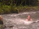 Ashe is loving the hot waters too!